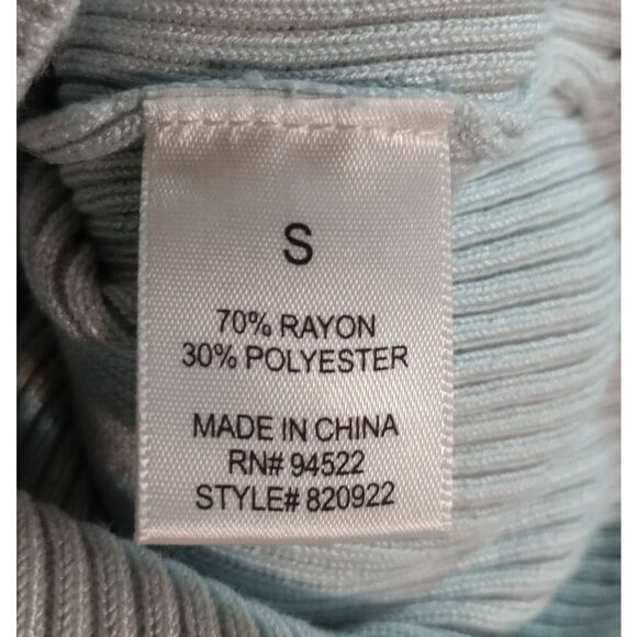 Fashion Nova Dress Ladies‎ Small Blue Ribbed Mini Long Sleeve - Picture 6 of 7